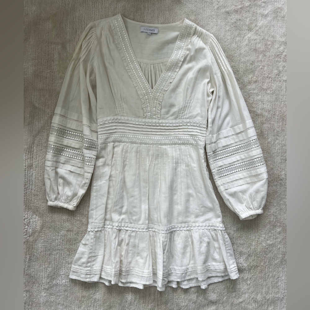 INTERMIX Cream Textured Dress